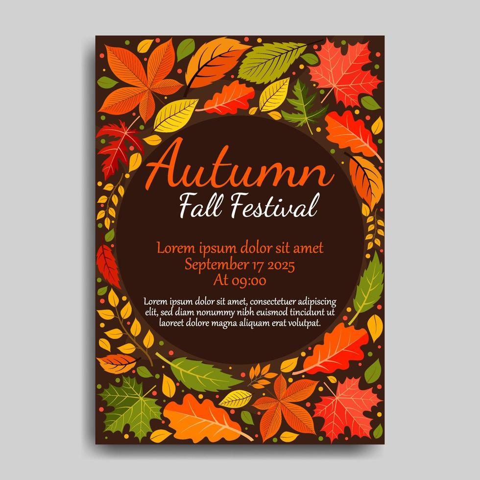 Fallen Leaves Poster vector