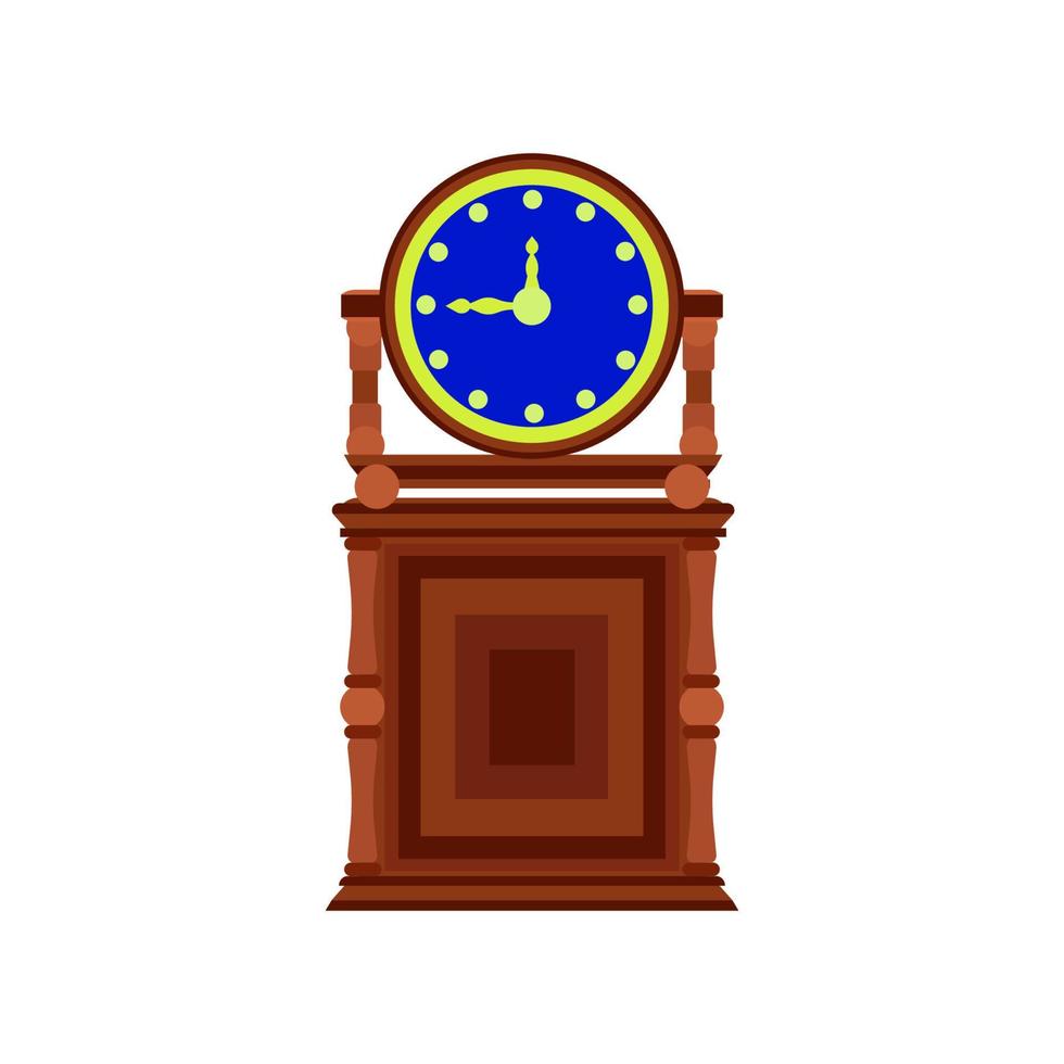 reloj vintage vector de tiempo aislado reloj de cara blanca. reloj retro ilustración concepto cuenta regresiva clásico icono elegante reloj. casa de alarma de elemento de pared mecánica envejecida vintage. objeto elegante para el hogar