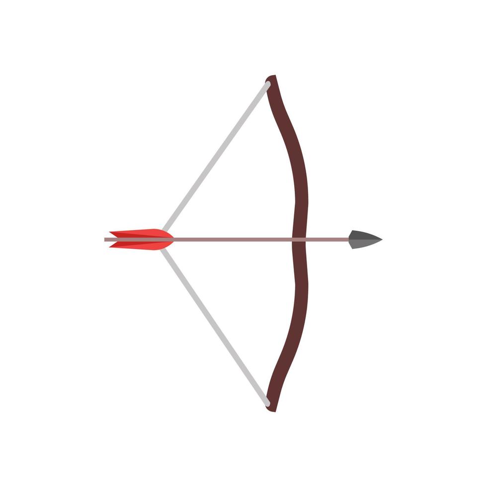 Arrow bow weapon archery vector illustration icon. Isolated element