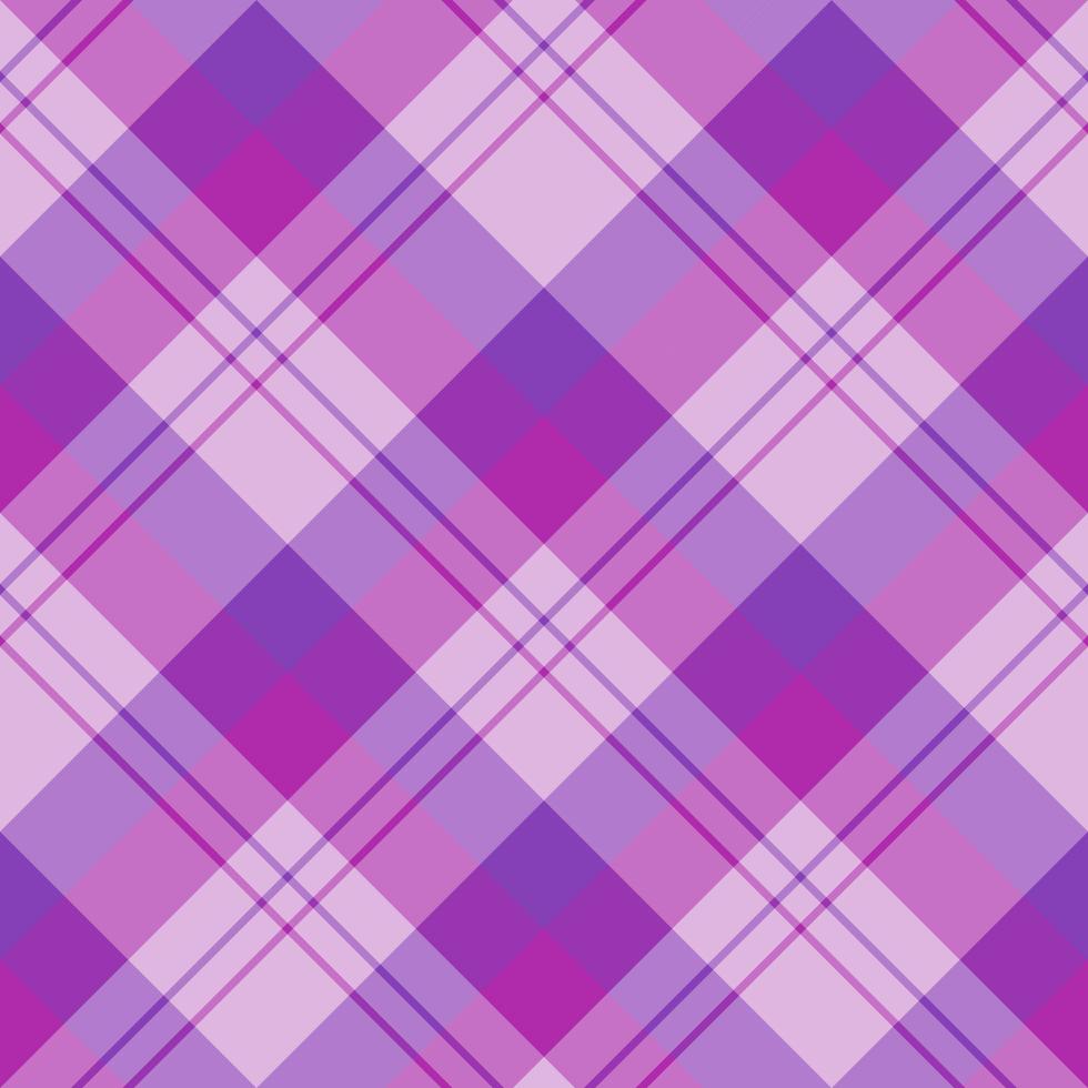 Seamless pattern in stylish purple and pink colors for plaid, fabric, textile, clothes, tablecloth and other things. Vector image. 2