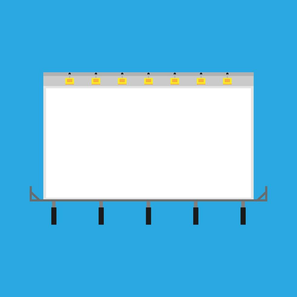 Billboard advertisement blank city vector. Banner advertise display light street. Ad flat urban outside signage panel placard vector