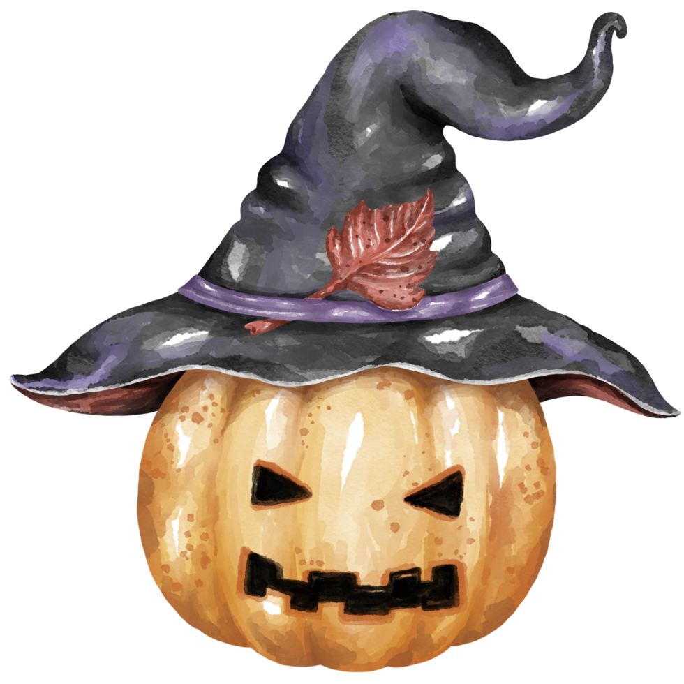 illustration de la collection d'éléments d'halloween conçue avec des techniques graphiques à l'aquarelle parfaites pour les décorations à thème d'halloween, l'impression numérique, la maternelle, les autocollants, les cartes, les cadeaux et plus encore. png