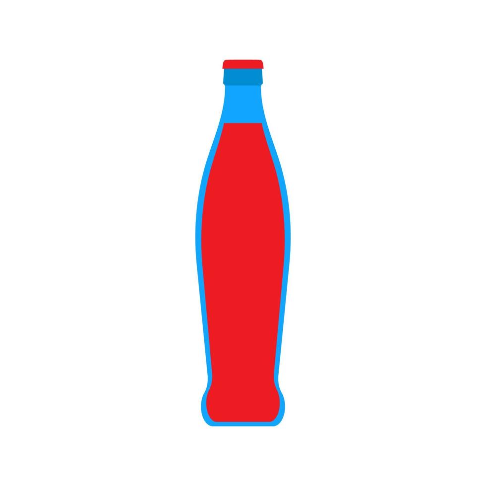 bebida de soda de vitamina de dibujos animados aislado fondo blanco puede botella de vidrio. agua plana natural en botella. bebida de jugo espumoso suave de ilustración de estilo vectorial en botella de refresco vector