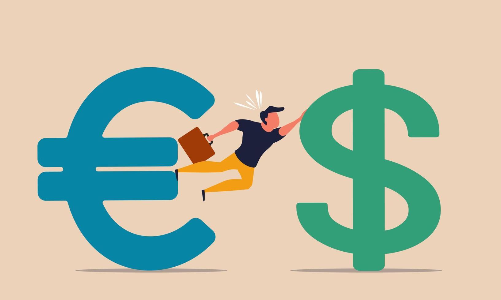 Brexit trade deal and europe financial exit. Business economy on global euro crisis vector illustration concept. Stock market loss currency and money profit. People on future politic and investment