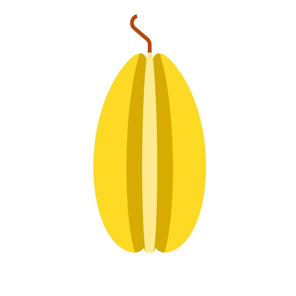 carambola amarillo sano orgranic dulce planta vector icono. símbolo plano de forma de fuit vegano de verano
