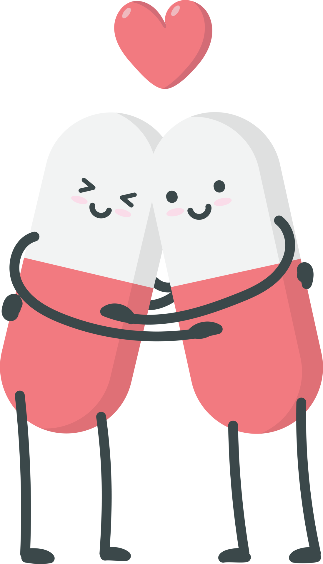 Free Cute happy pill love with heart cartoon character 10883223 PNG with  Transparent Background