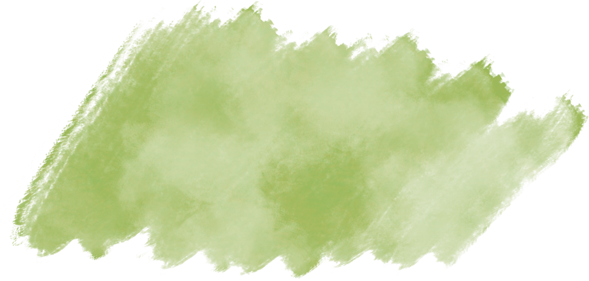 Green matcha watercolor splash and brush stroke clipart collection for decoration. png