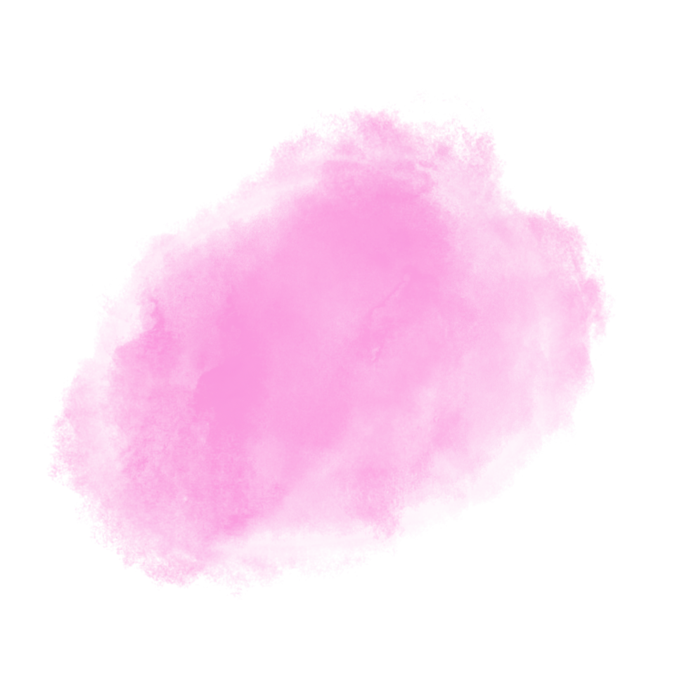 Pink color hand drawn watercolor liquid stain for decorate. png