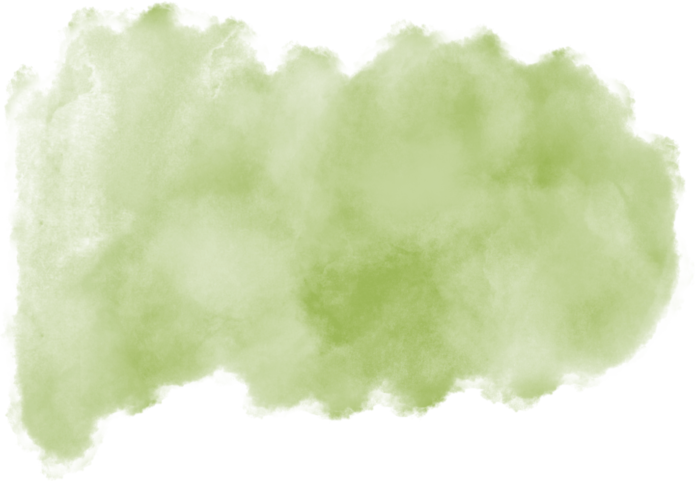 Green matcha watercolor splash and brush stroke clipart collection for decoration. png