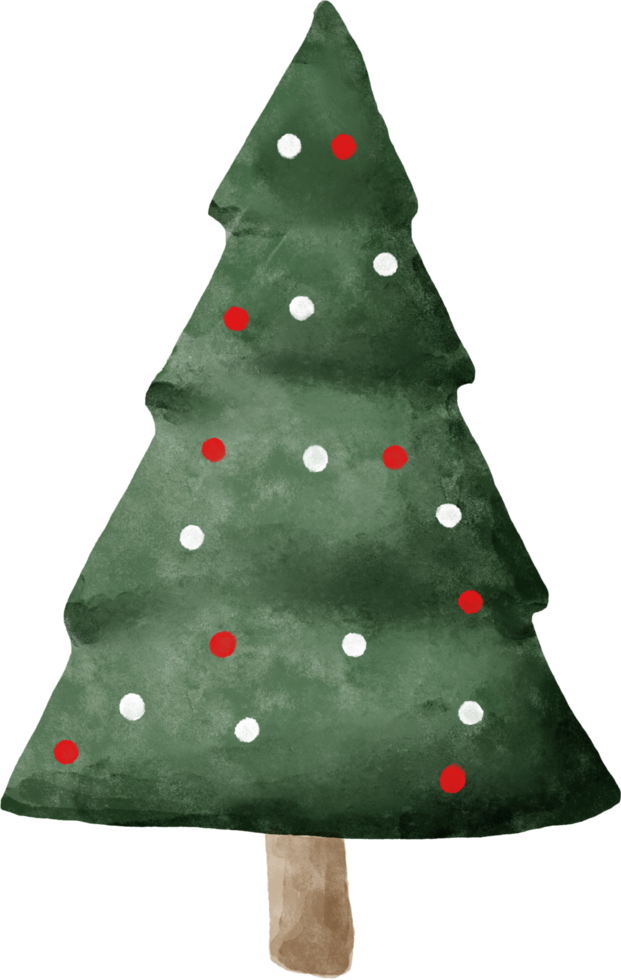 Aquarell-Weihnachtsbaum zur Dekoration. png