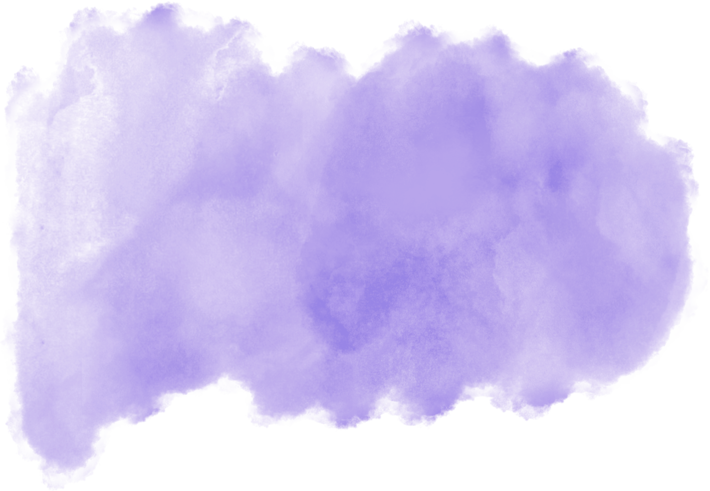 Purple watercolor splash and brush stroke clipart collection for decoration. png