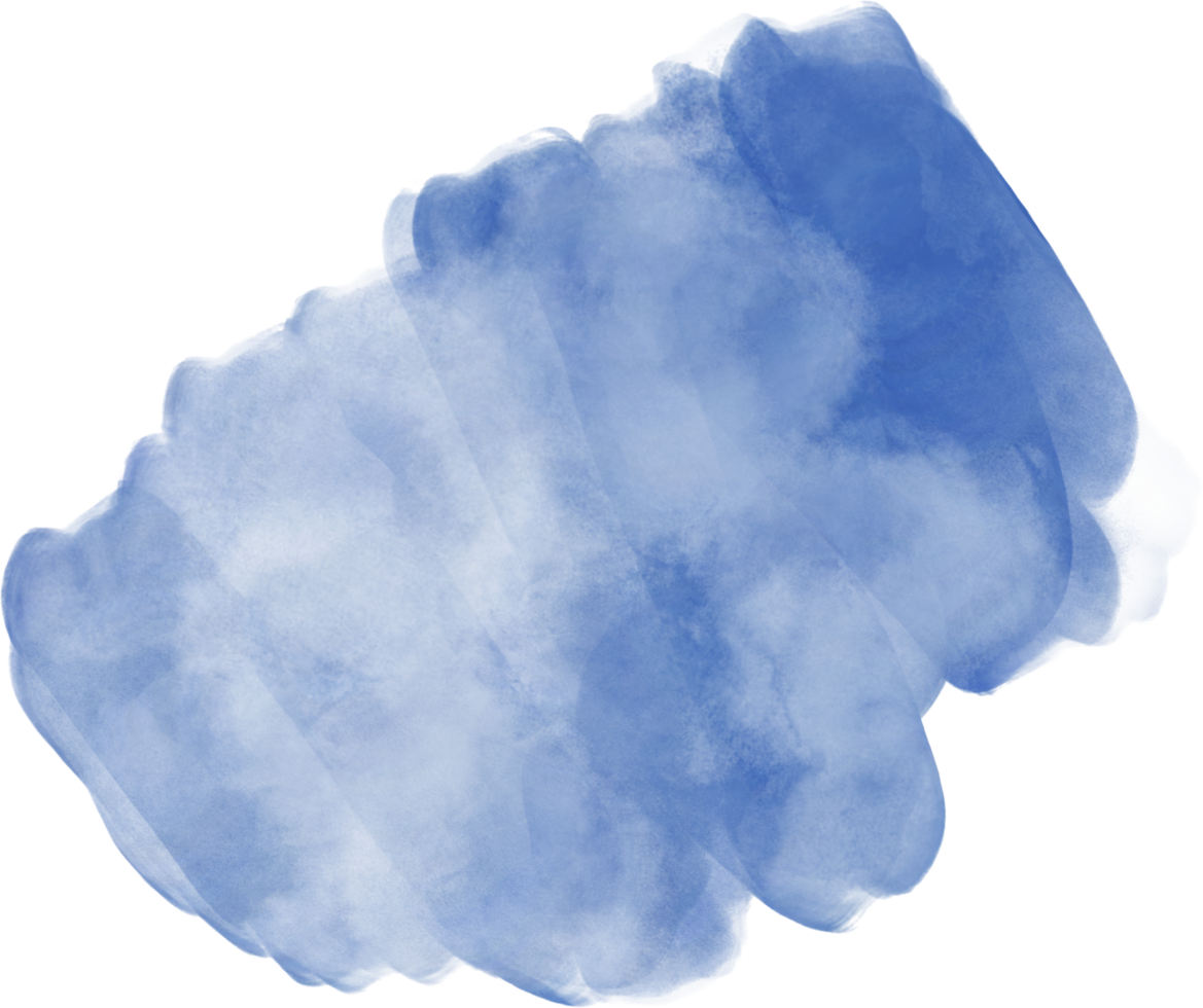 marine blauw waterverf plons en borstel beroerte clip art verzameling voor decoratie. png