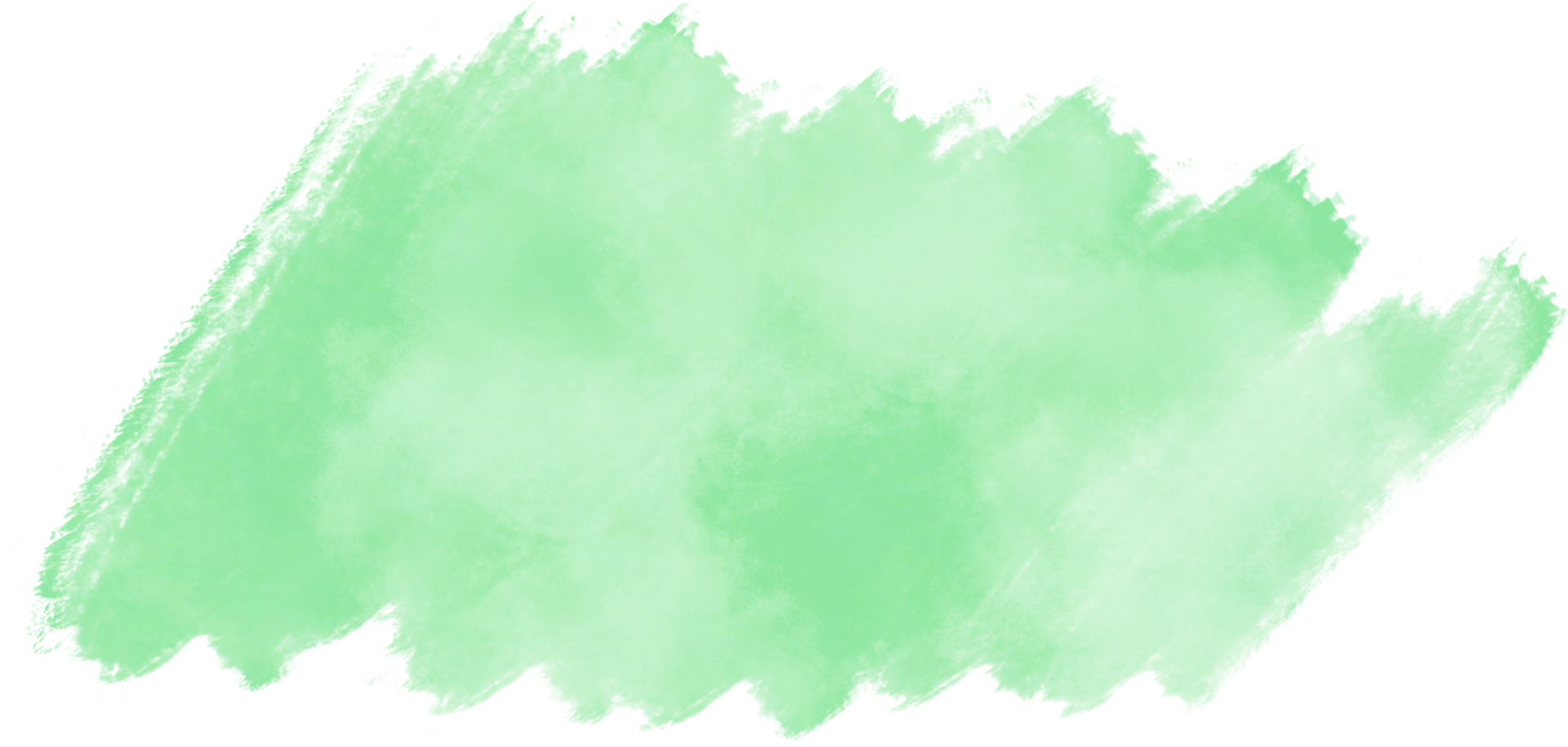 Green mint watercolor splash and brush stroke clipart collection for decoration. png
