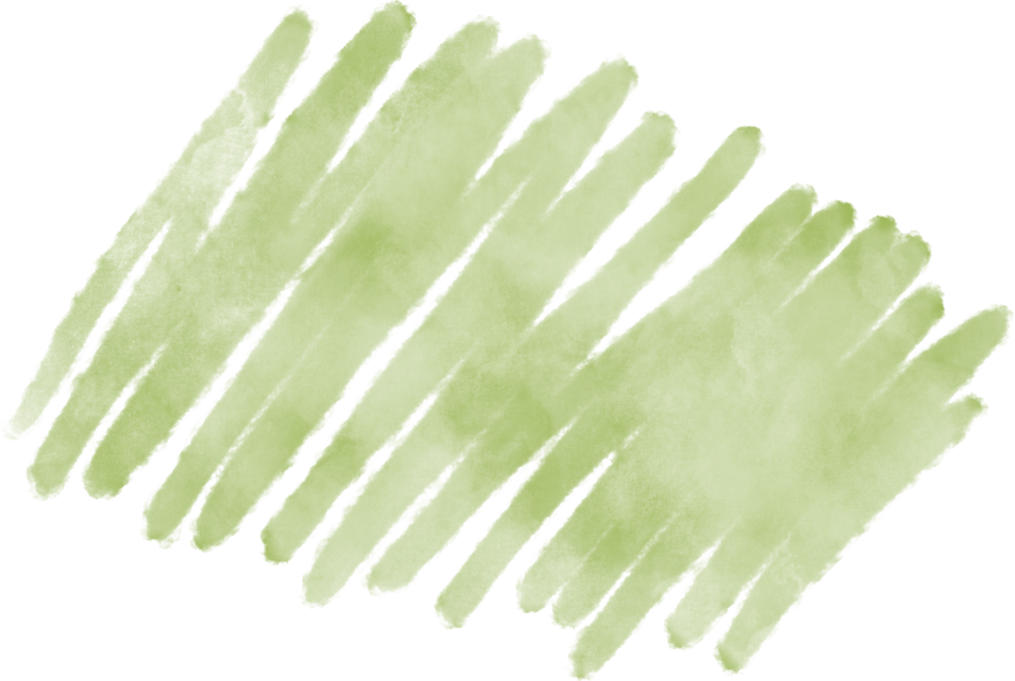 Green matcha watercolor splash and brush stroke clipart collection for decoration. png