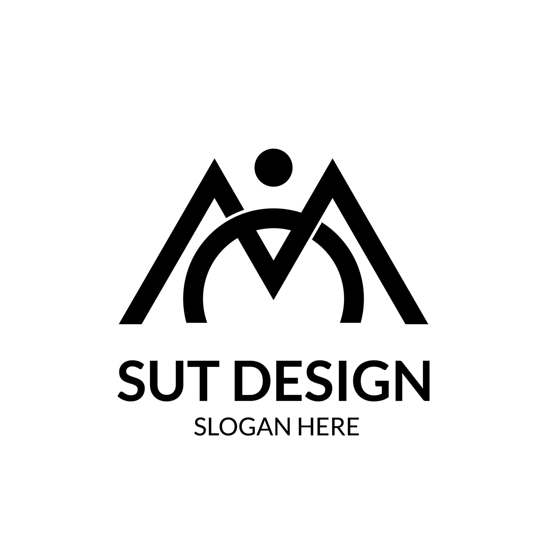 letra m y c, diseño del logotipo del monograma del símbolo mc, signo