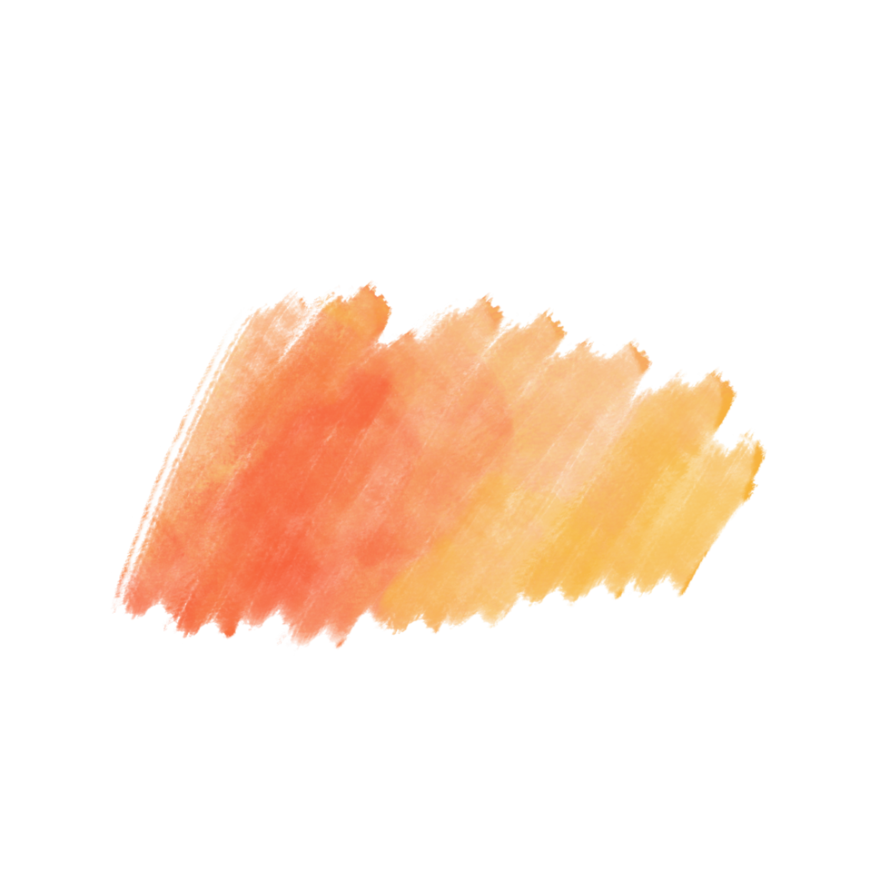 Pink and orange color hand drawn watercolor liquid stain for decorate. png