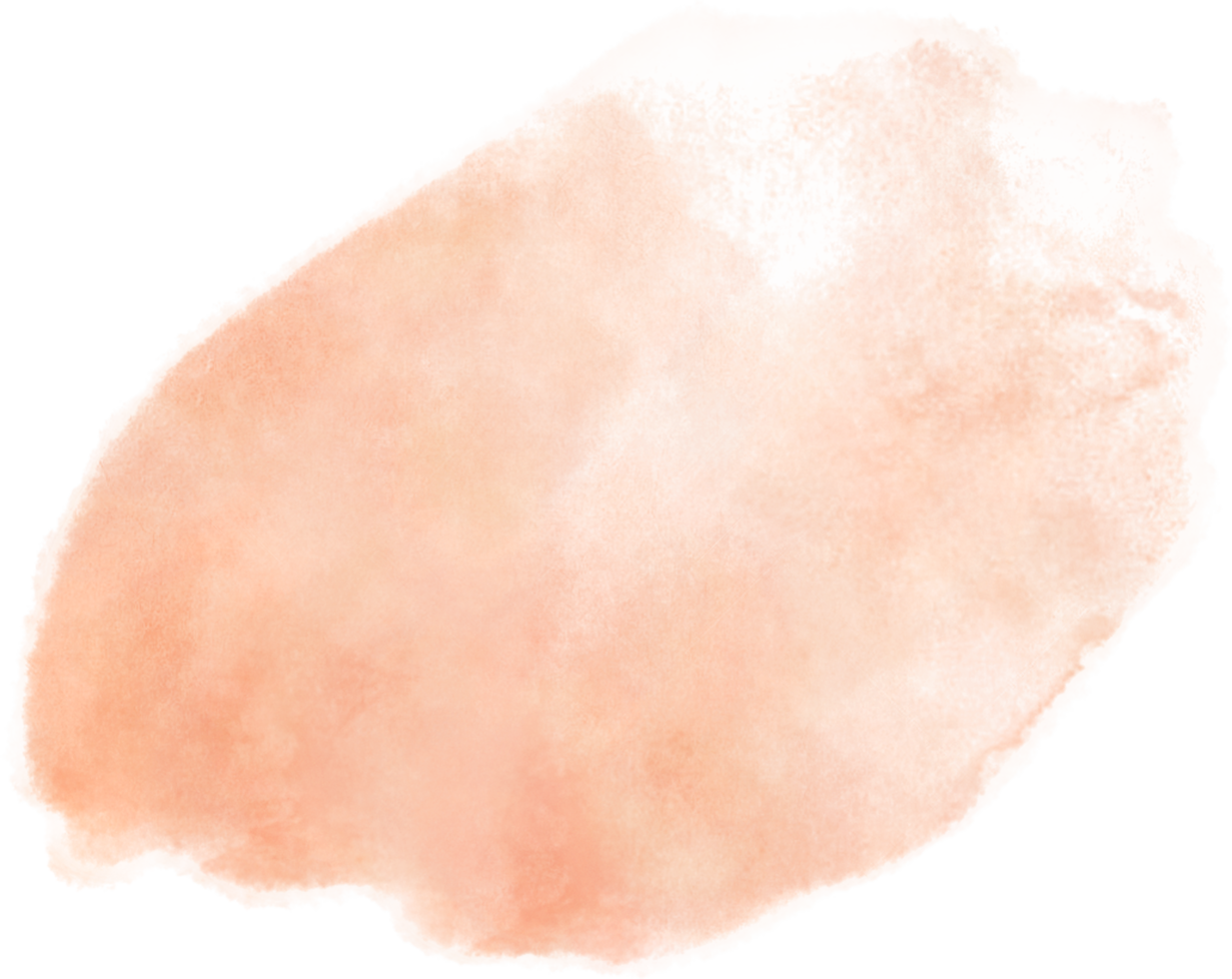 Peach watercolor splash and brush stroke clipart collection for decoration. png