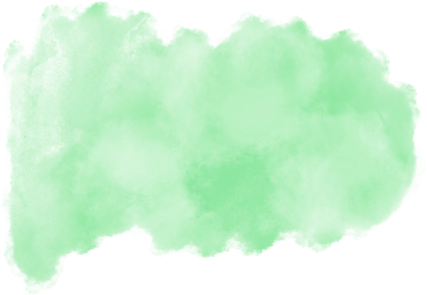 Green mint watercolor splash and brush stroke clipart collection for