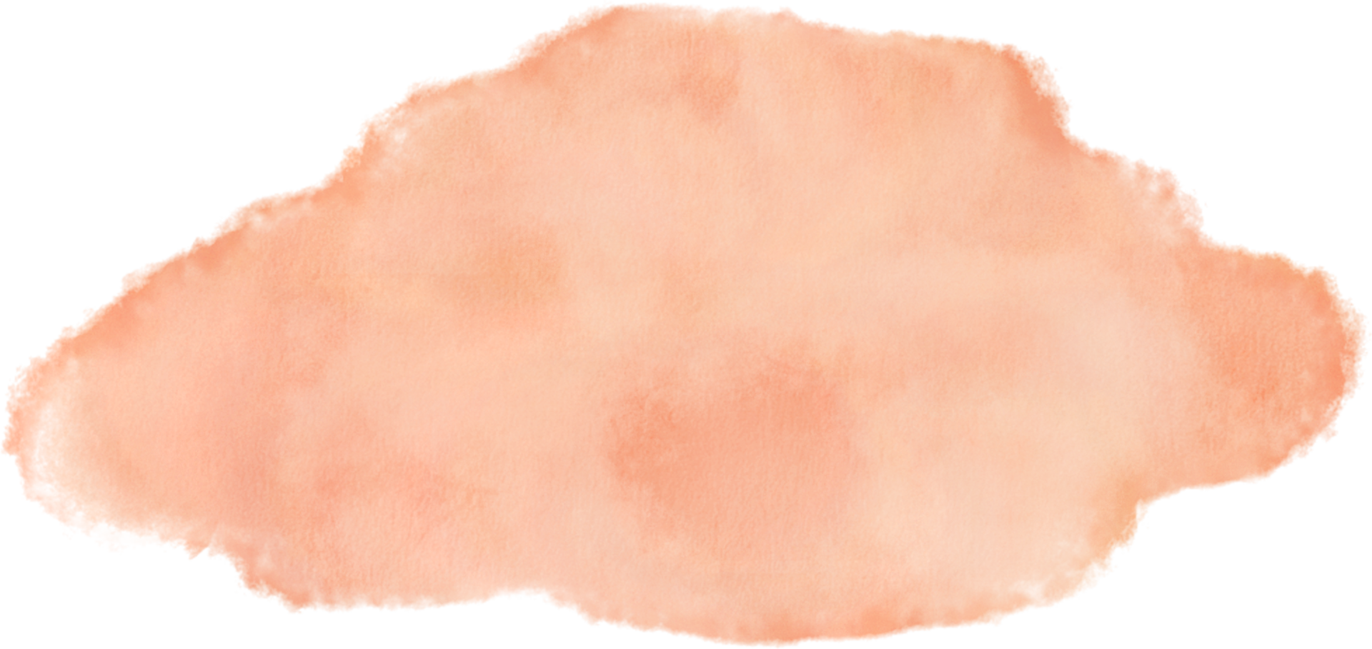 Peach watercolor splash and brush stroke clipart collection for decoration. png