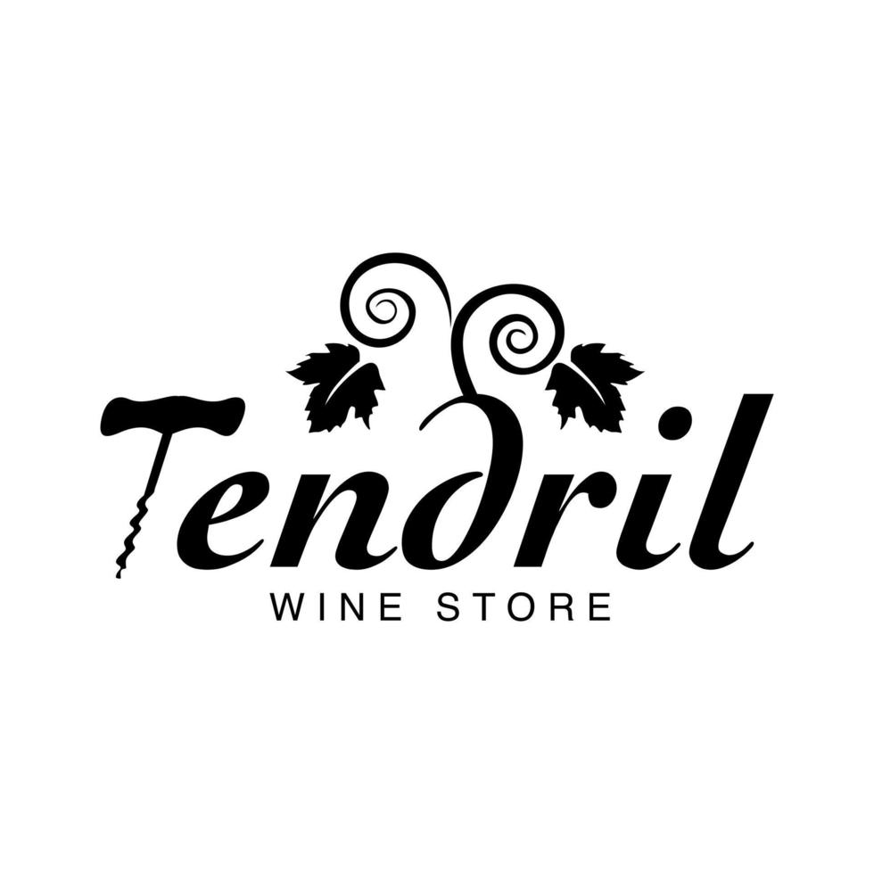 vines logo, grape leaves, for wine logo vector