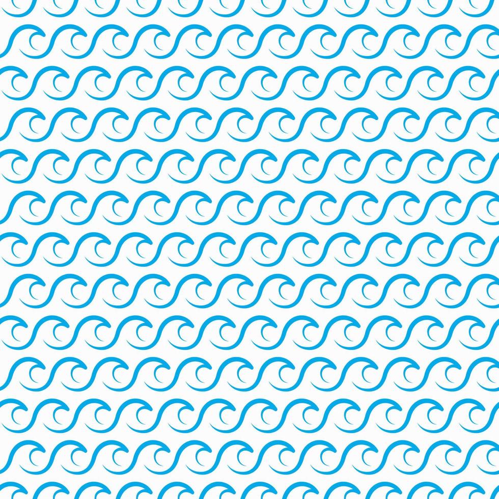 océano azul y mar olas simple patrón sin costuras vector