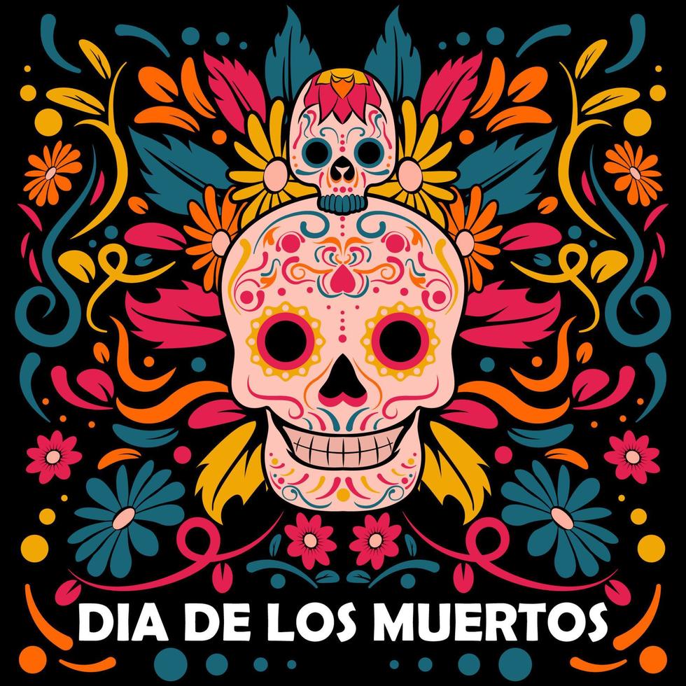 concepto del festival dia de los muertos vector