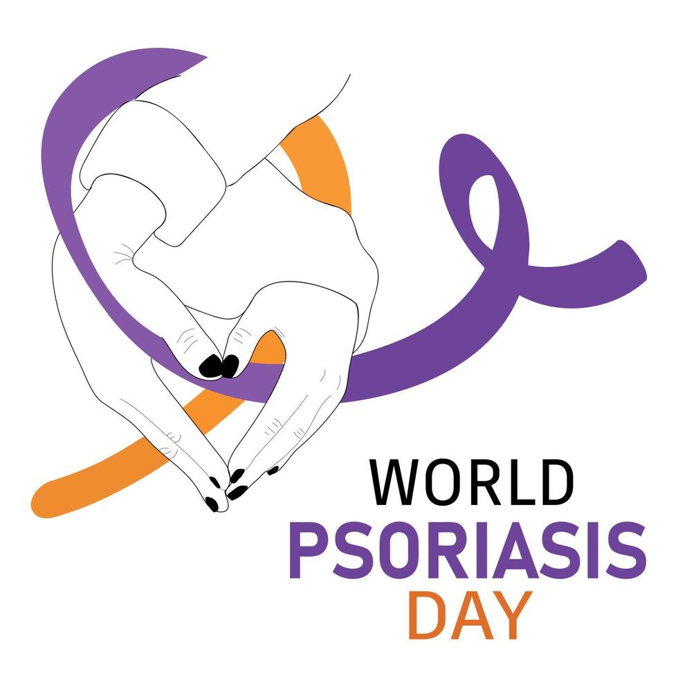 cartel del día de la psoriasis vector