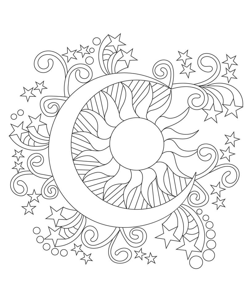 Coloring Page For Adult Free Vector