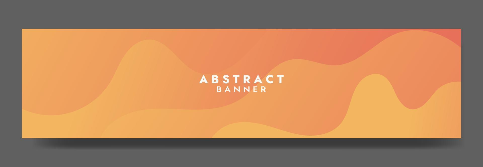 Abstract Orange Fluid Wave Banner Template vector