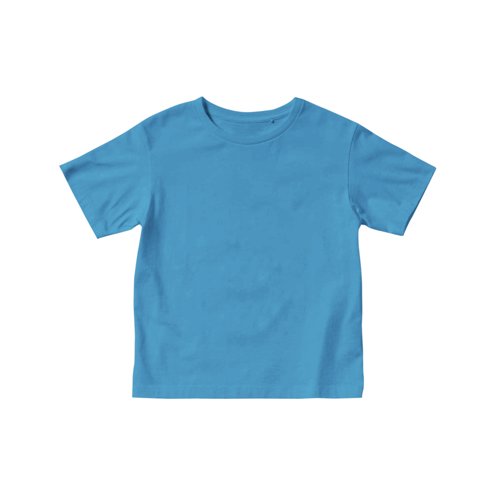 maquette de t-shirt bleu profond pour enfants à manches courtes png