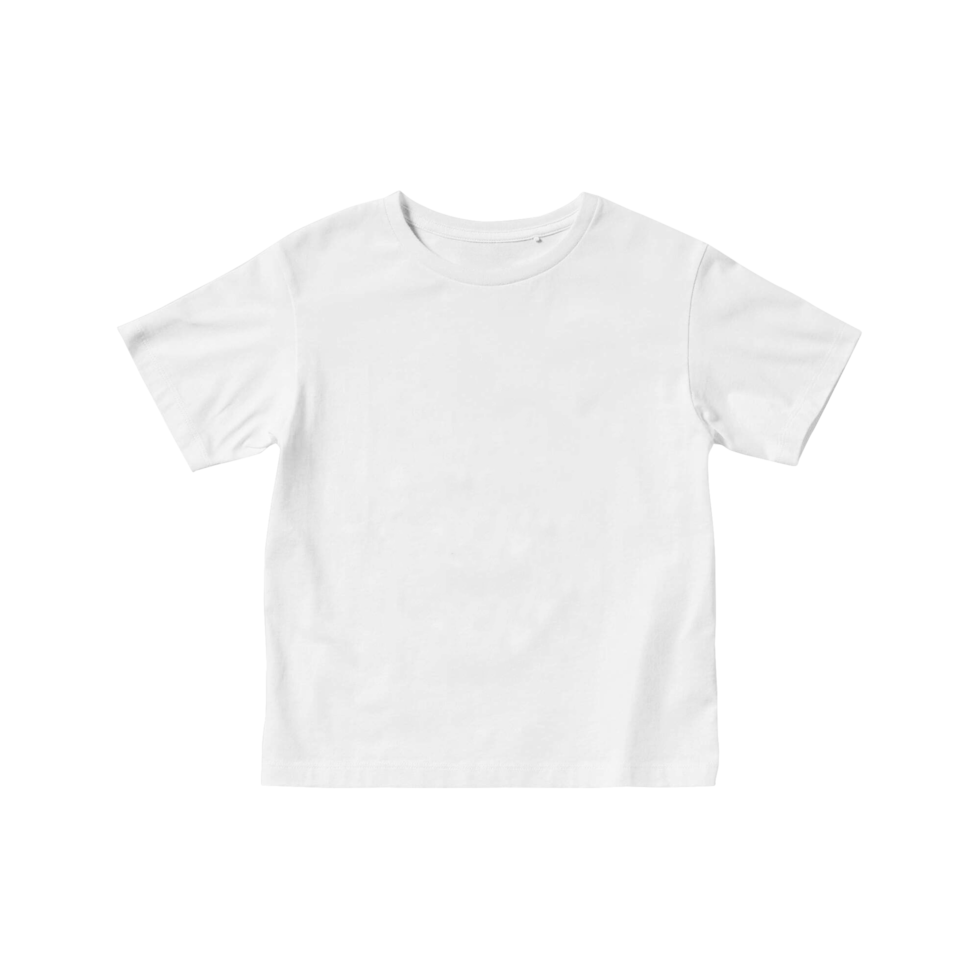 White kids t-shirt mockups short sleeve png