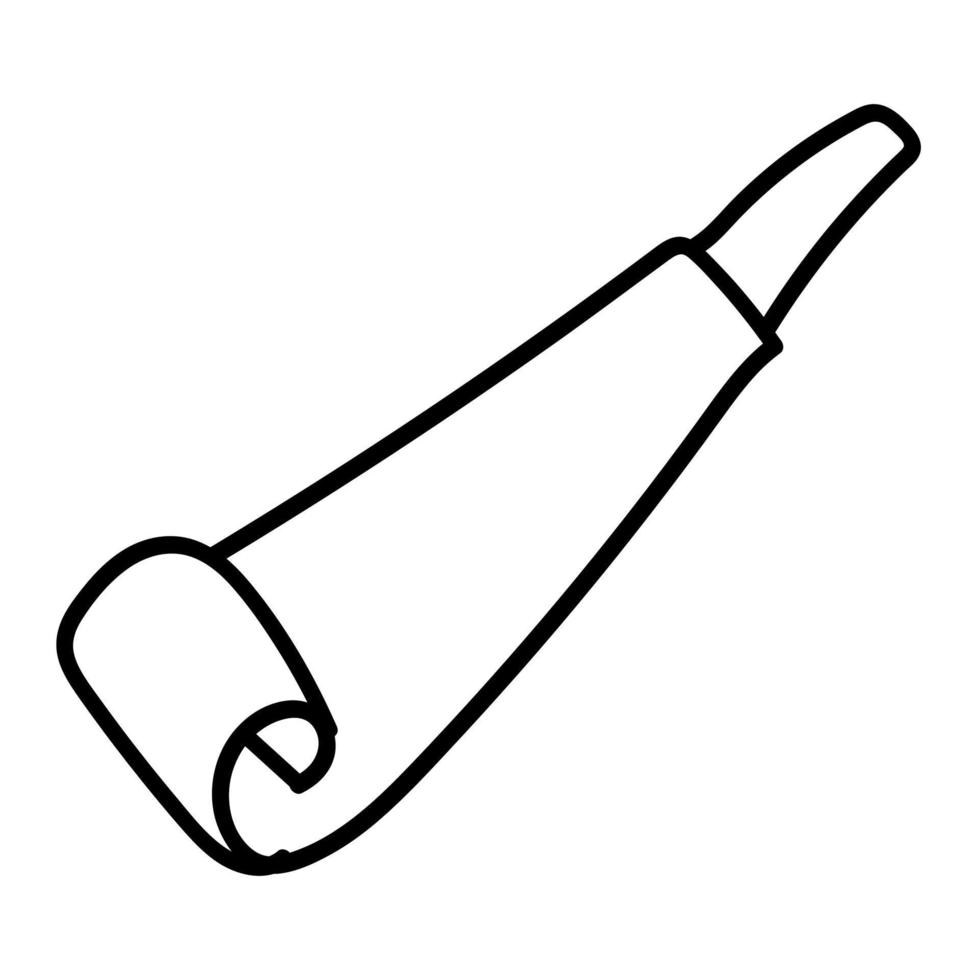 Doodle sticker with holiday whistle vector