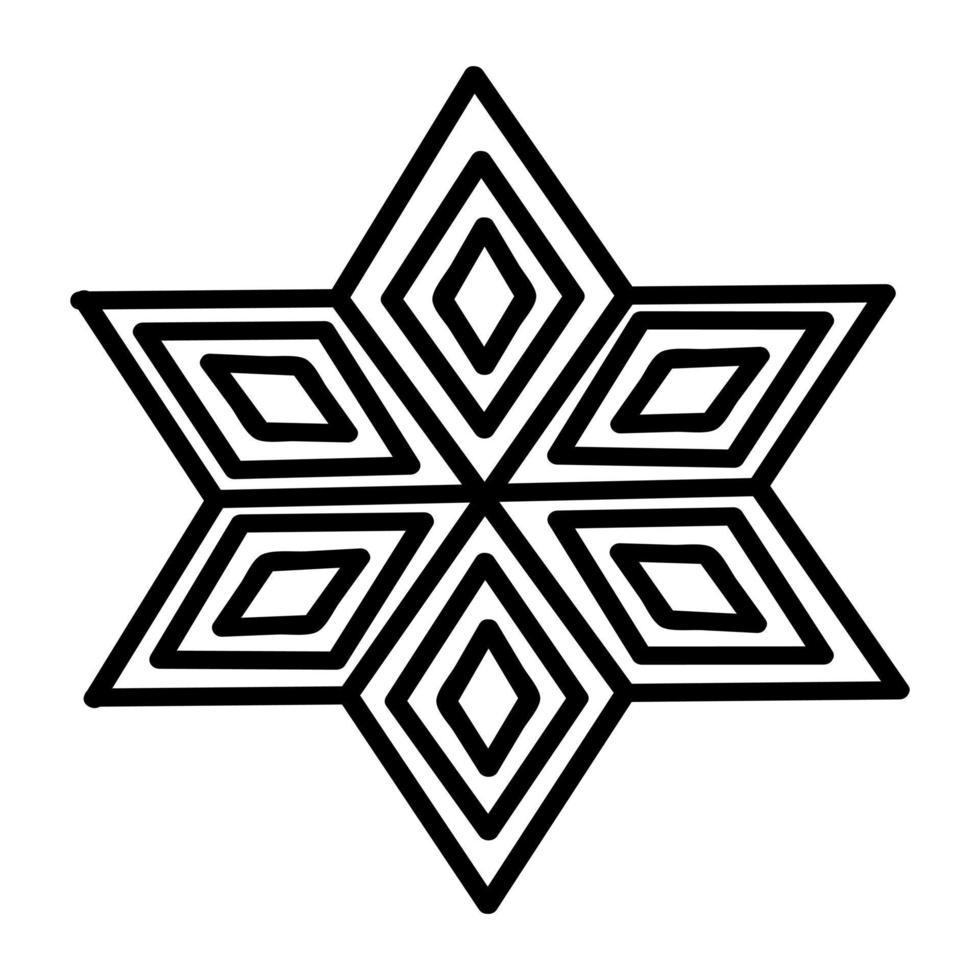 Simple snowflake for creating New Year and Christmas decorations vector