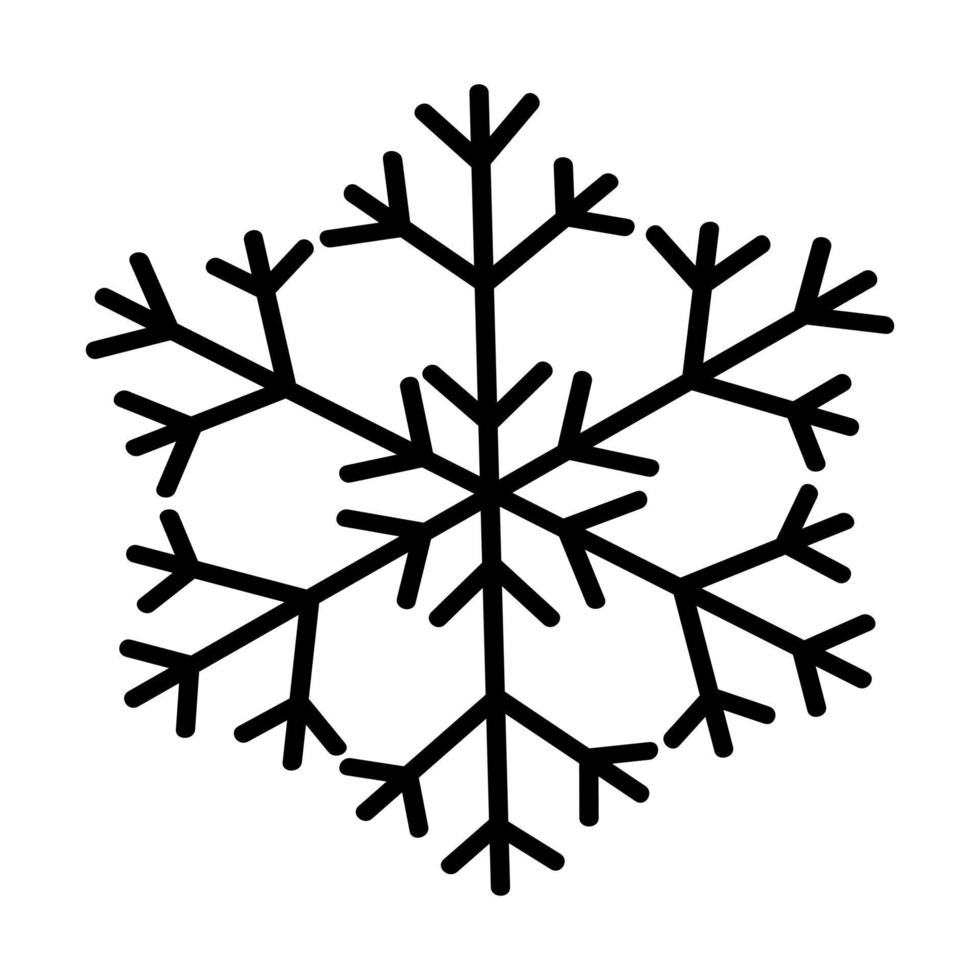 Simple snowflake for creating New Year and Christmas decorations vector