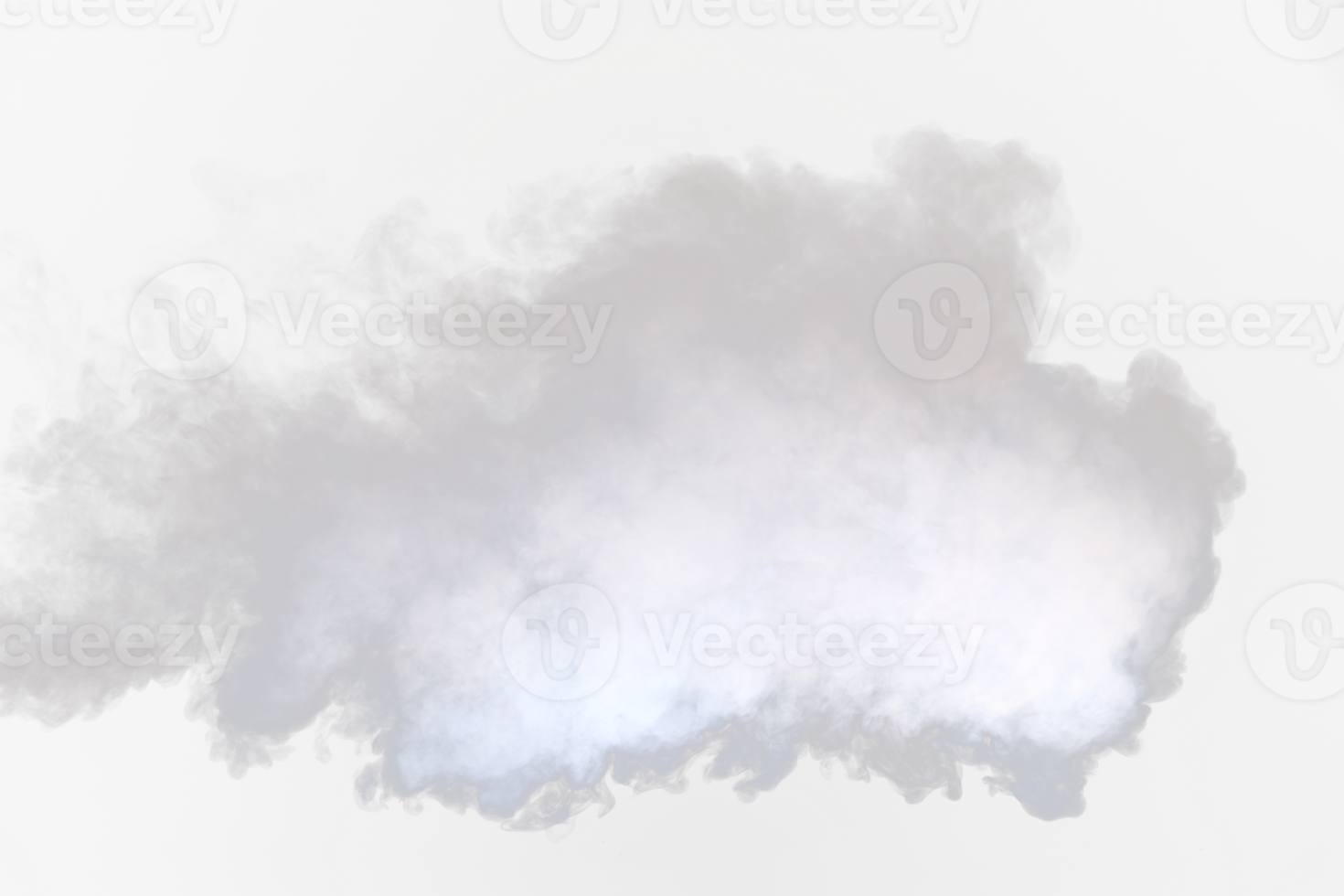 Dense Fluffy Puffs of White Smoke and Fog on transparent png Background, Abstract Smoke Clouds, Movement Blurred out of focus. Smoking blows from machine dry ice fly fluttering in Air, effect texture