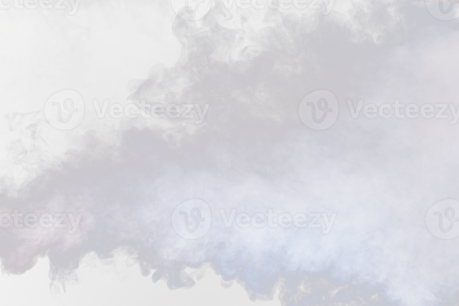 Dense Fluffy Puffs of White Smoke and Fog on transparent png Background, Abstract Smoke Clouds, Movement Blurred out of focus. Smoking blows from machine dry ice fly fluttering in Air, effect texture