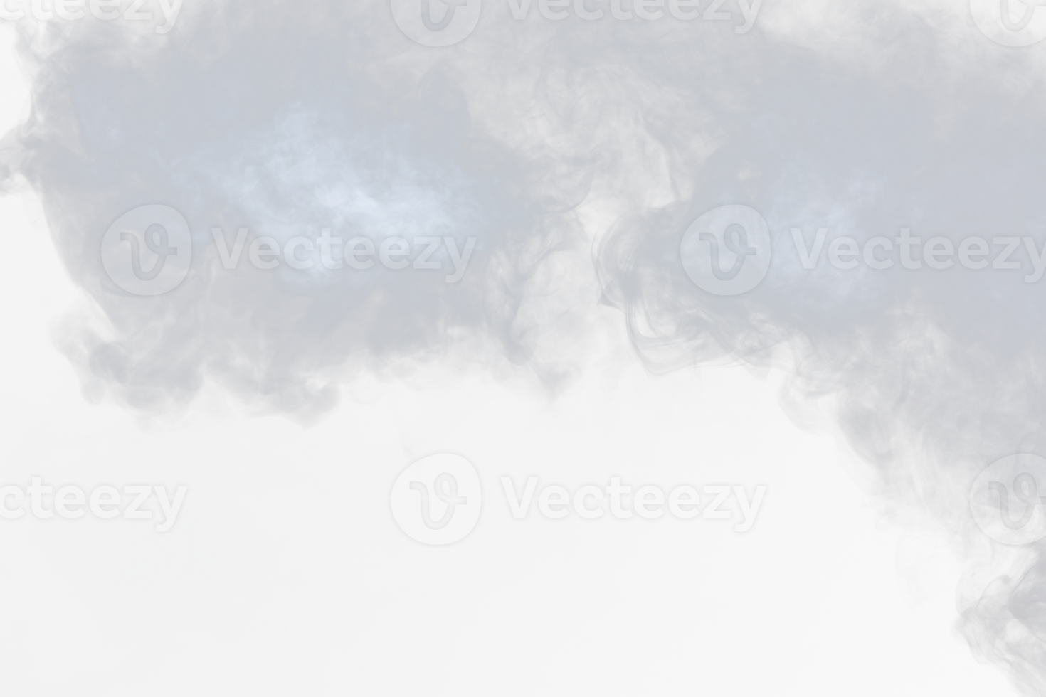 Dense Fluffy Puffs of White Smoke and Fog on transparent png Background, Abstract Smoke Clouds, Movement Blurred out of focus. Smoking blows from machine dry ice fly fluttering in Air, effect texture