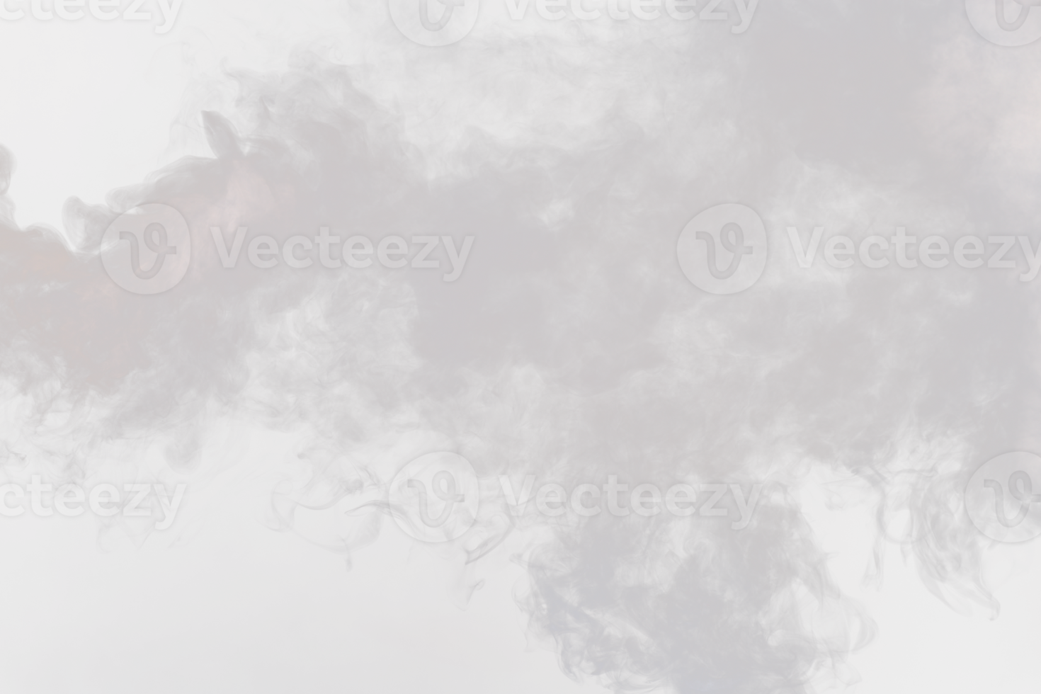 Dense Fluffy Puffs of White Smoke and Fog on transparent png Background, Abstract Smoke Clouds, Movement Blurred out of focus. Smoking blows from machine dry ice fly fluttering in Air, effect texture