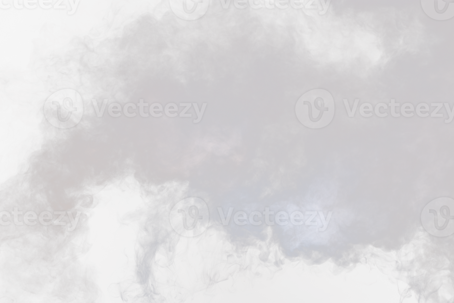 Dense Fluffy Puffs of White Smoke and Fog on transparent png Background, Abstract Smoke Clouds, Movement Blurred out of focus. Smoking blows from machine dry ice fly fluttering in Air, effect texture