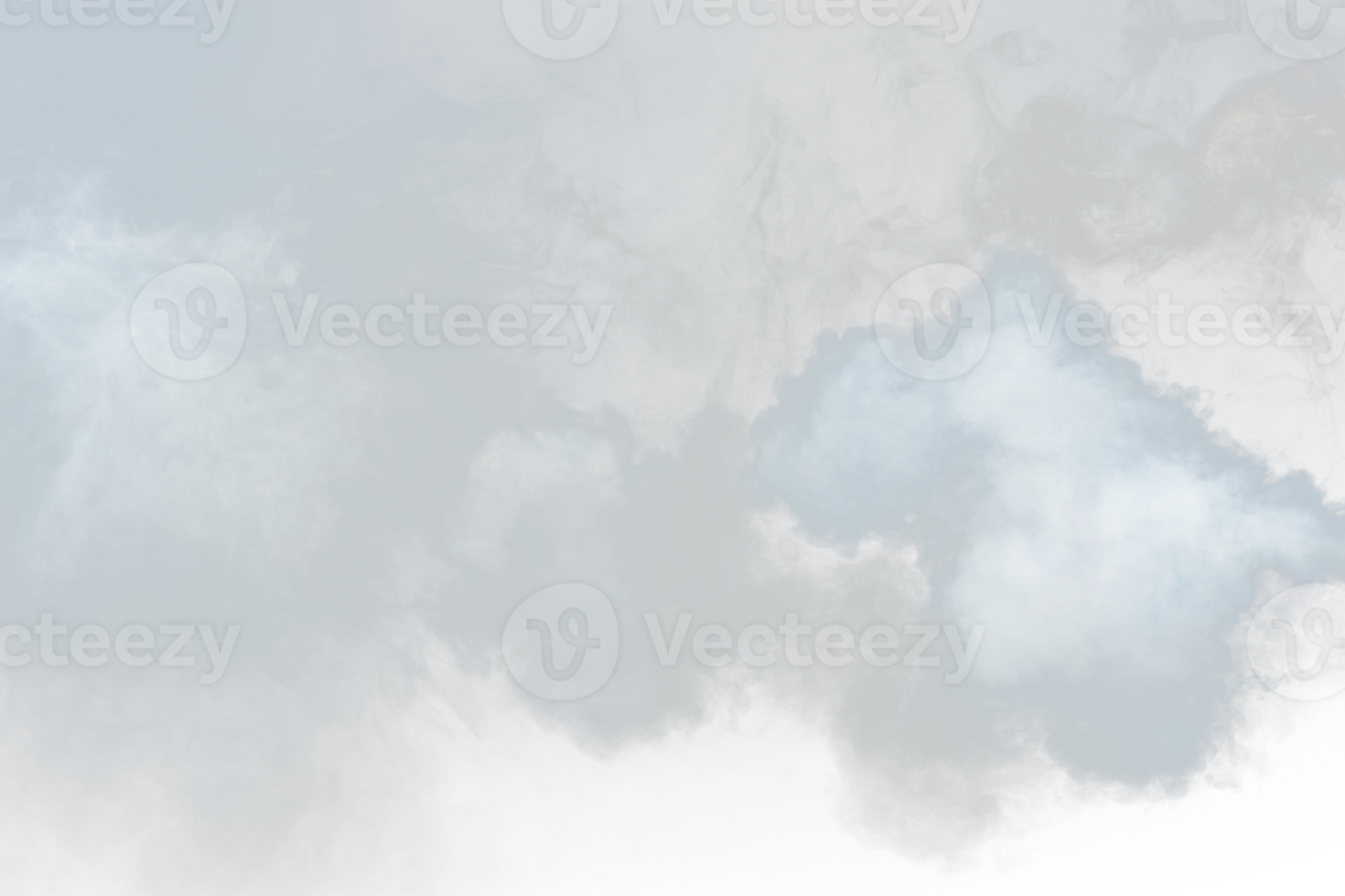 Dense Fluffy Puffs of White Smoke and Fog on transparent png Background, Abstract Smoke Clouds, Movement Blurred out of focus. Smoking blows from machine dry ice fly fluttering in Air, effect texture