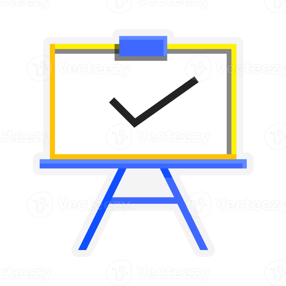 White board flat icon, school equipment png