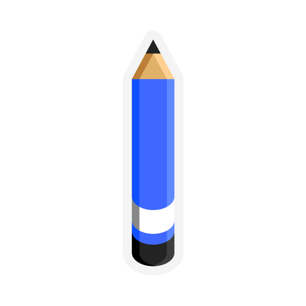 Pencil flat icon, school equipment png