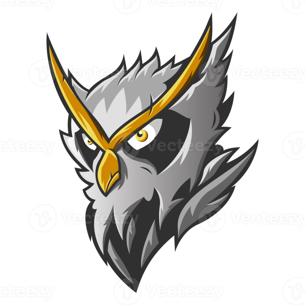 Owl head mascot team logo png