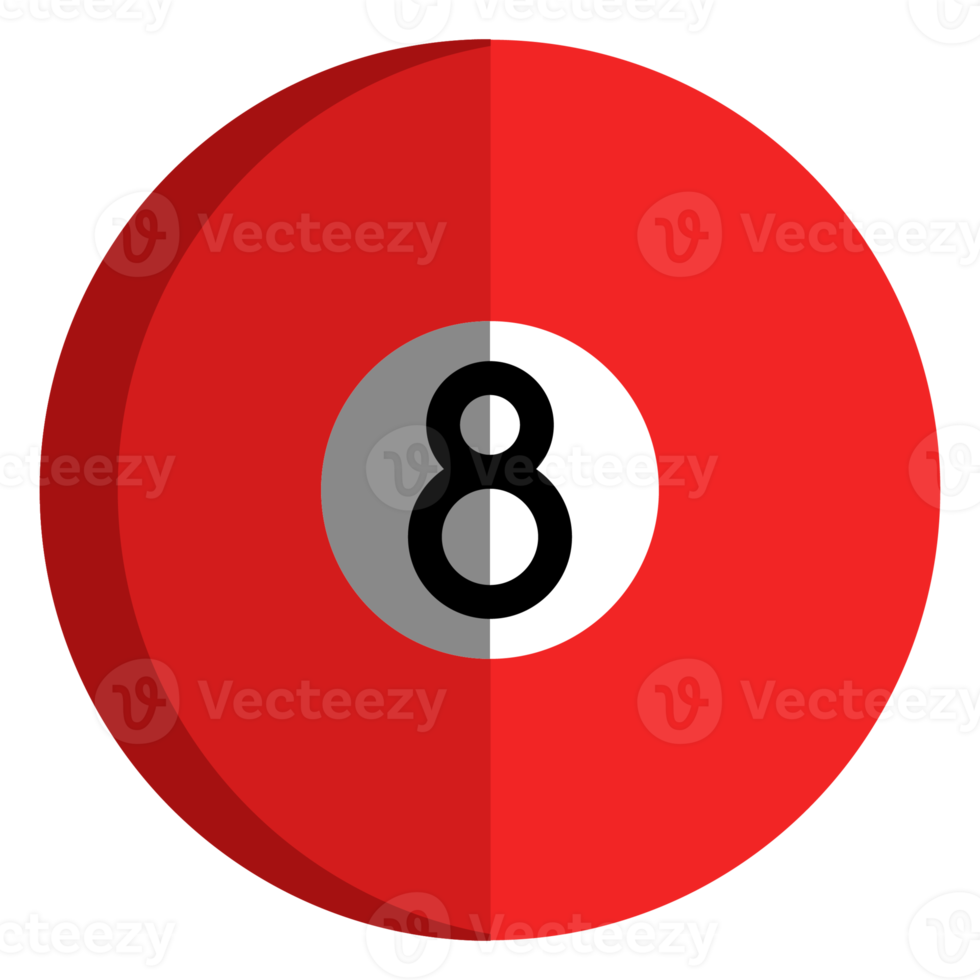 Billiard Pool Ball Cartoon flat Icon png