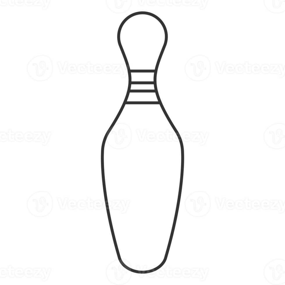 icône de quille de bowling dans le style de contour png