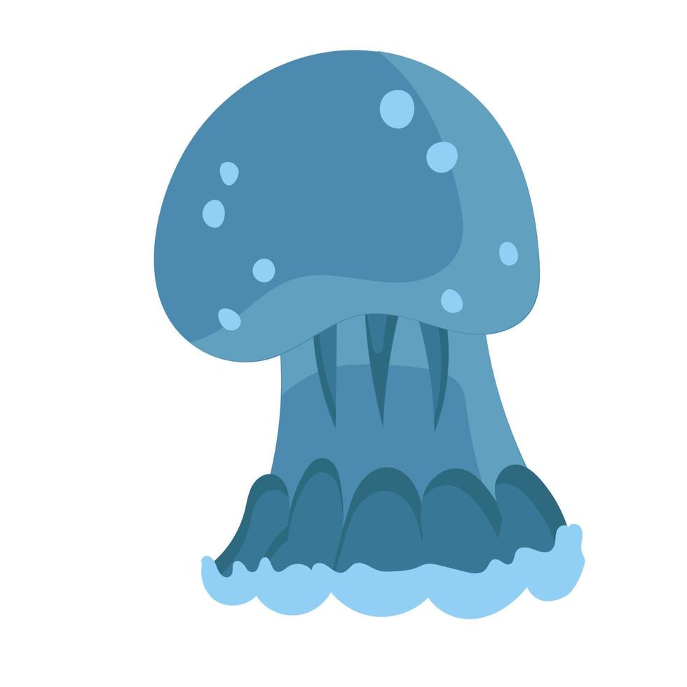 dibujos animados de medusas medusa aislada y medusas de biología.  Ilustración de vector animal de vida marina y acuática. colorida fauna  submarina exótica con tentáculo e icono de la naturaleza marina 10885101