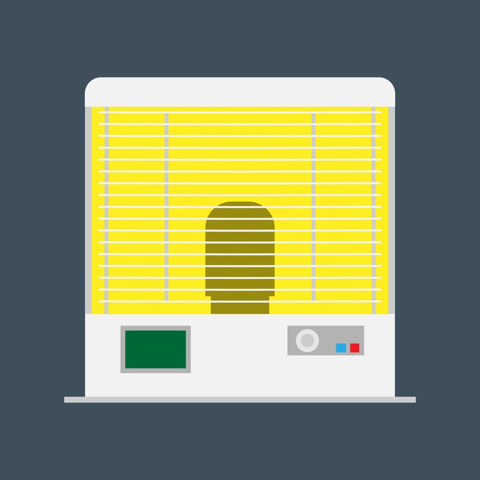 equipo de icono de vector de aparato eléctrico de calentador doméstico. radiador clima hogar temperatura interior