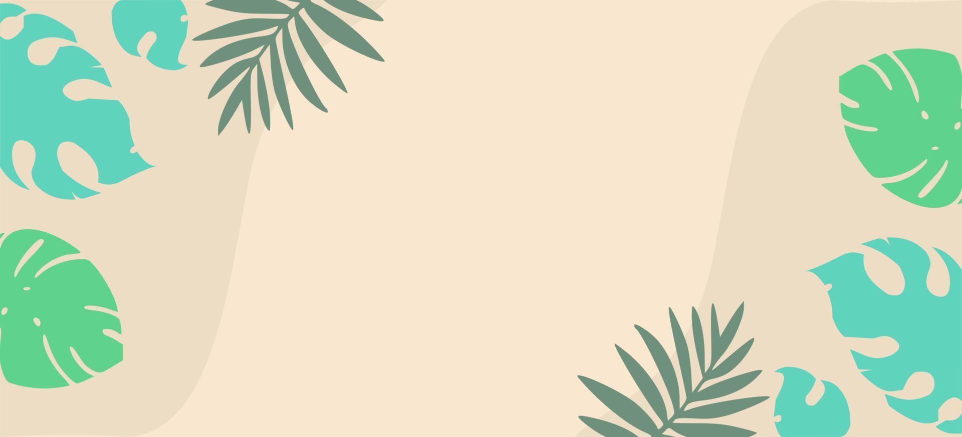 minimal leaves background vector design.