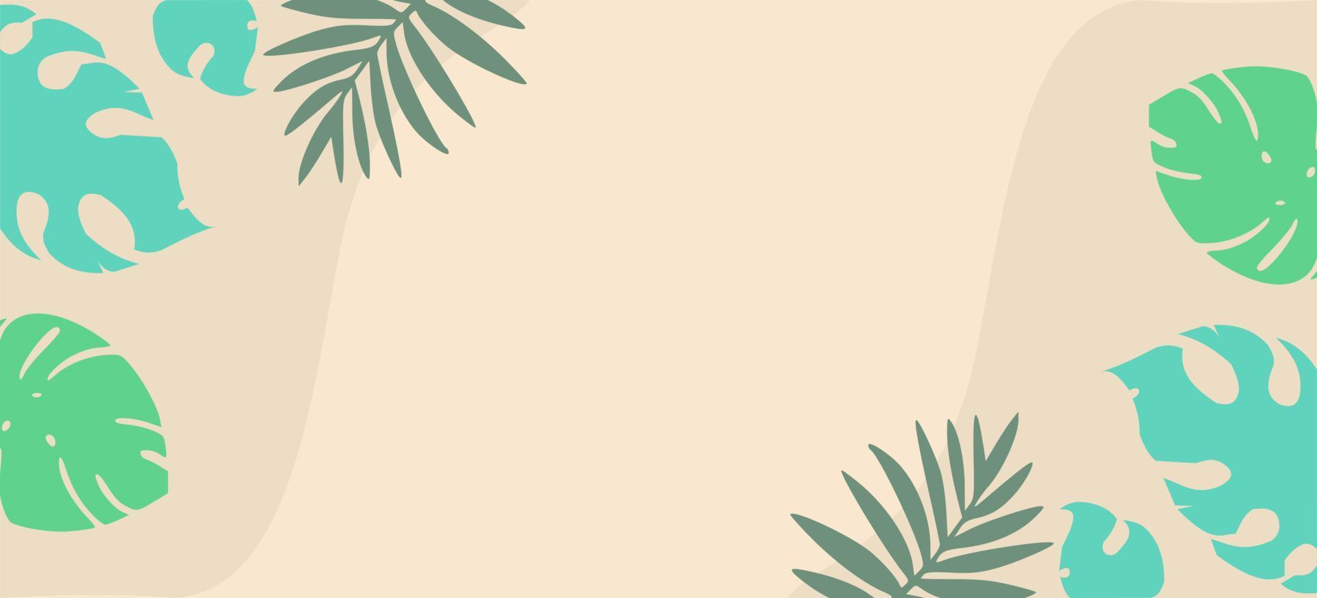 minimal leaves background vector design.