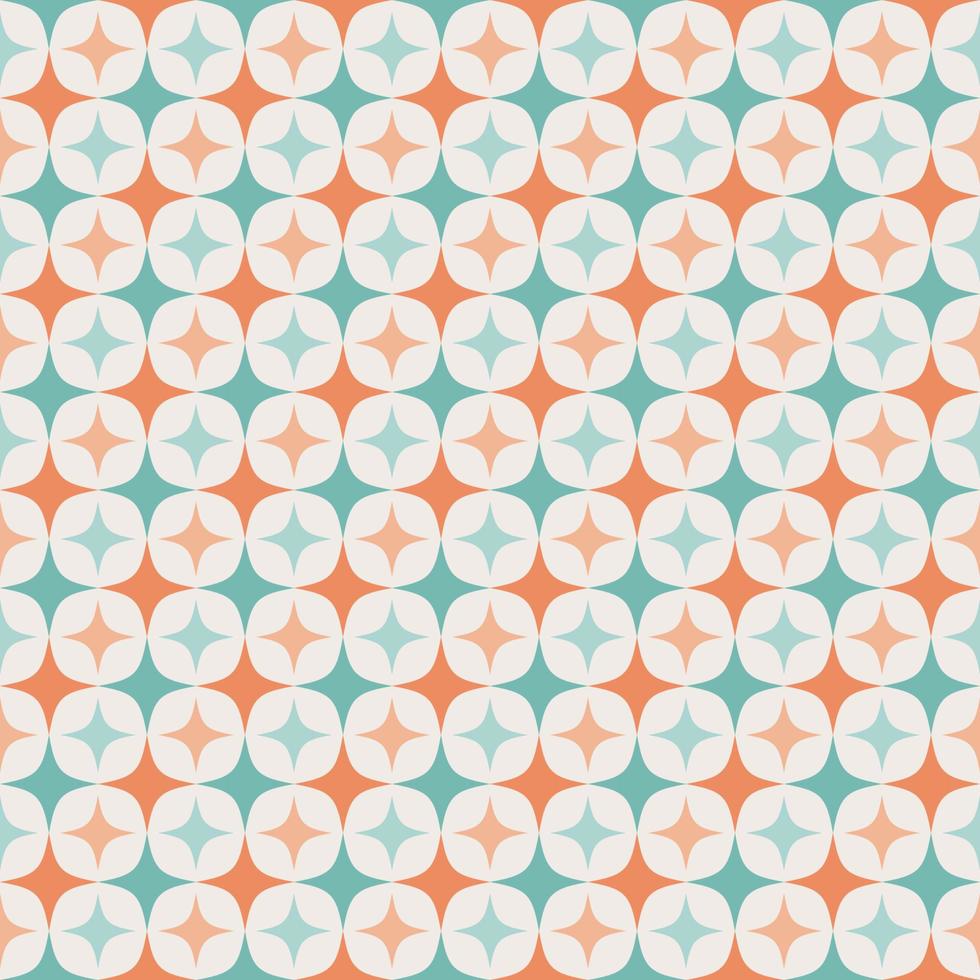 Mid century modern seamless patterns for tablecloth, oilcloth, bedclothes or other textile design. Sixties  retro vintage wallpaper. vector